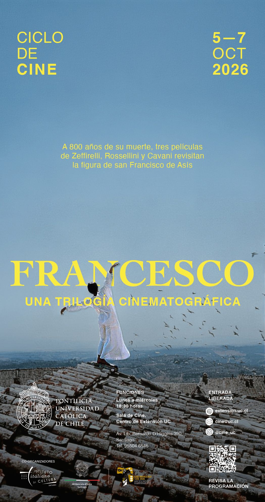 VB-Afiche-Ciclo de cine Francesco, una trilogía cinematográfica-37x70cm (1)